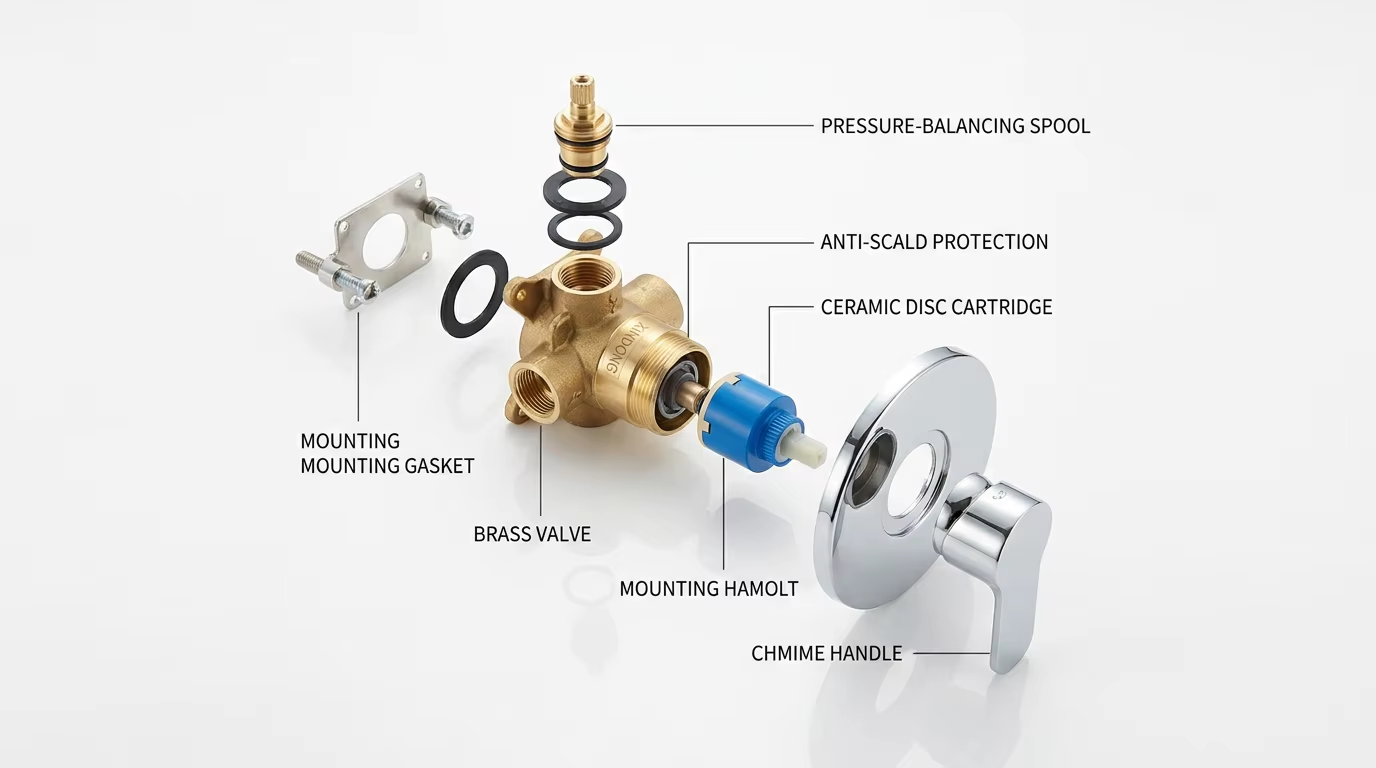 Robinets à équilibrage de pression contre robinets thermostatiques : une comparaison technique destinée aux entrepreneurs