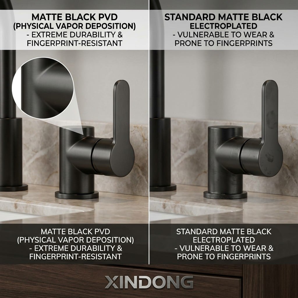 Surface Finish Battle: Technical Comparison of Matte Black PVD vs. Electroplating for Luxury Boutique Hotels