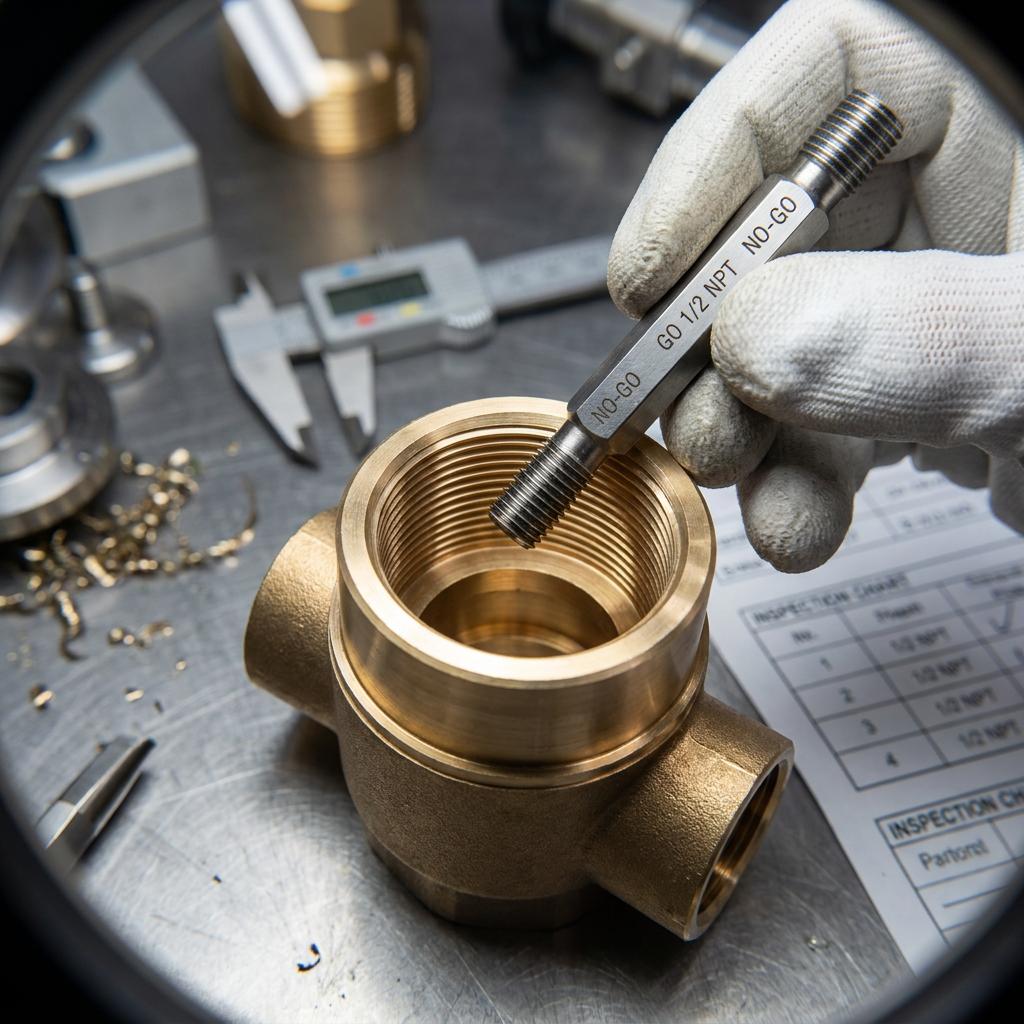 Comment les distributeurs en gros de robinetterie vérifient-ils la précision des filetages (G, NPT, BSP) des robinets en laiton importés ?