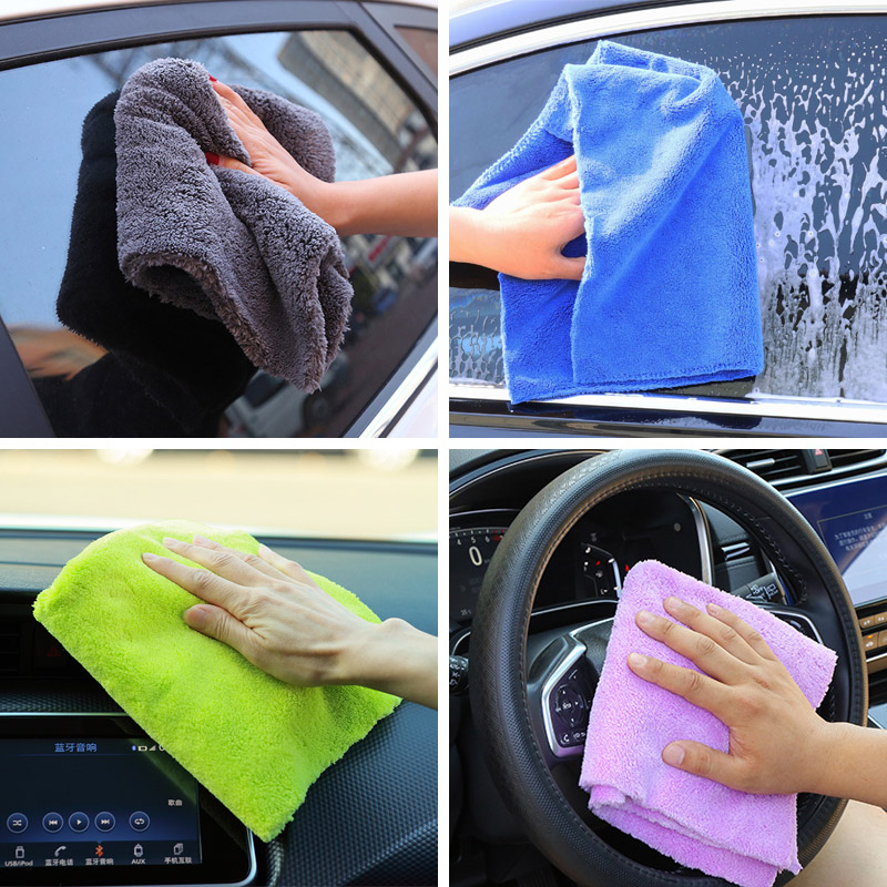 Extra-Thick Plush Microfiber Car Cloths: Highly Absorbent Car Drying Towels
