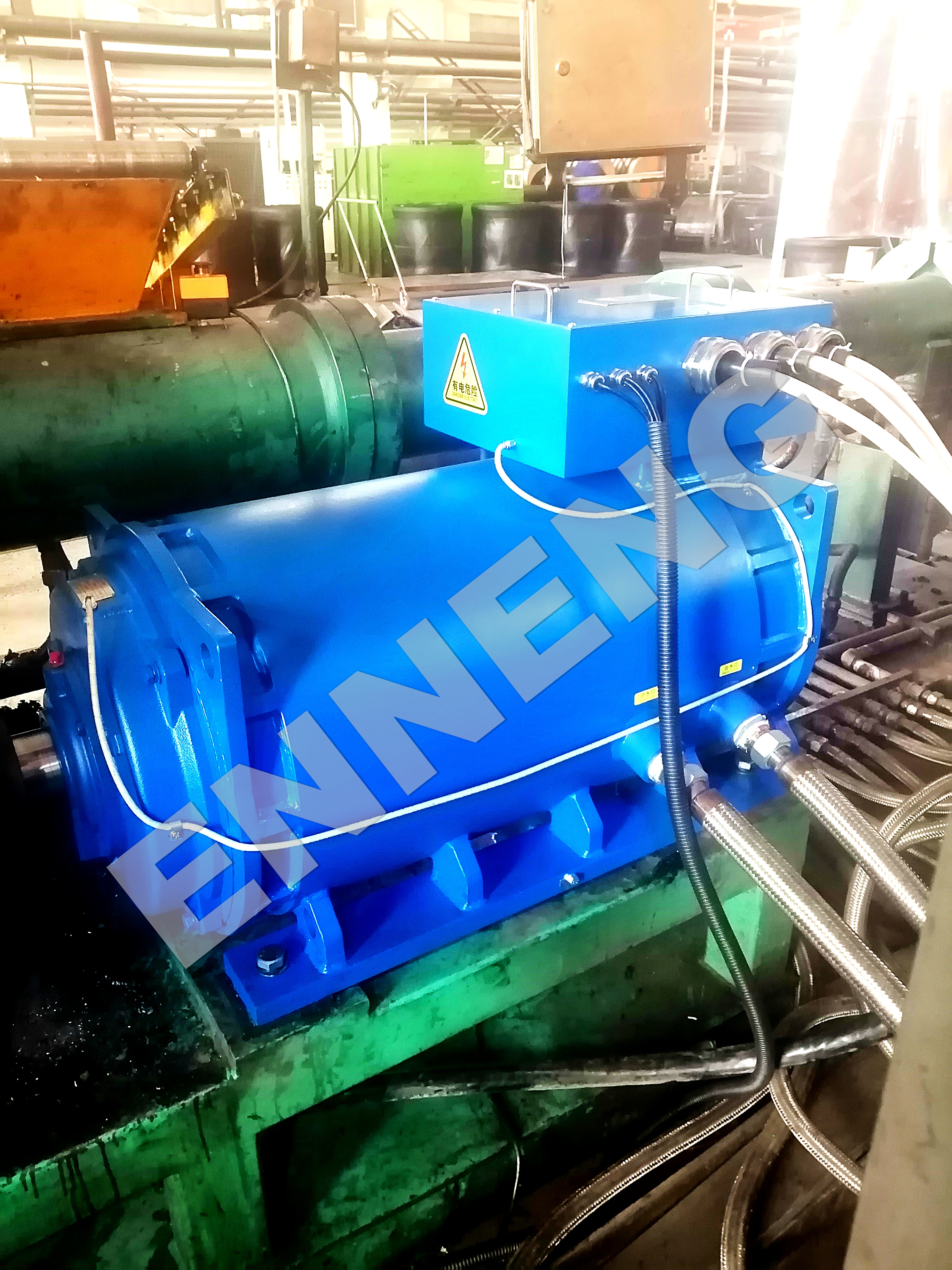 A high-torque PM Synchronous Motor provides smooth low-speed rotation and minimizes structural vibration on chemical process slurry agitators.