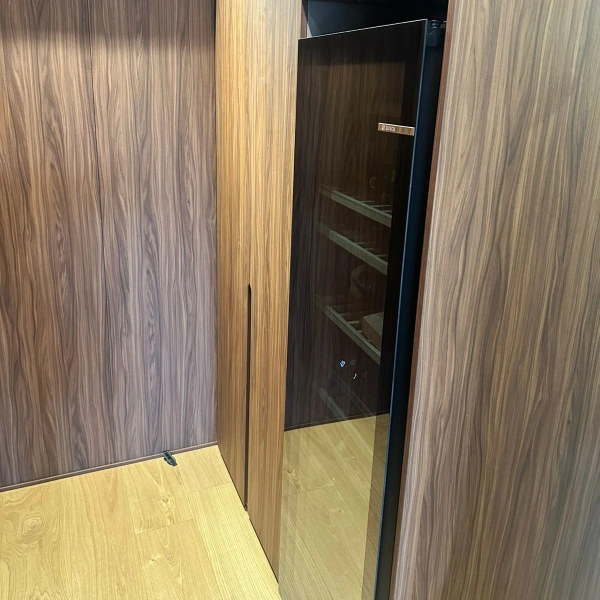 Modern Luxury Apartment Custom Cabinet Project with Warm Walnut Finishes Case image (7).webp