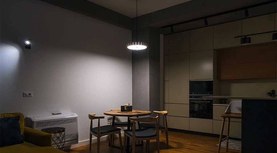 Ideas modernas de muebles de cocina de colores para apartamentos