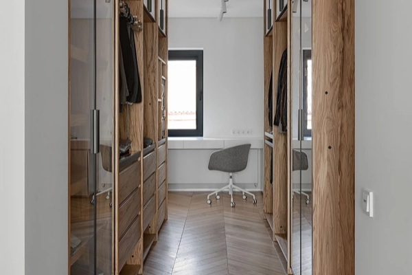 Minimalist Villa Custom Cabinet Project with Stainless Kitchen, Wardrobes, and Warm Wood Details Case image (9).webp