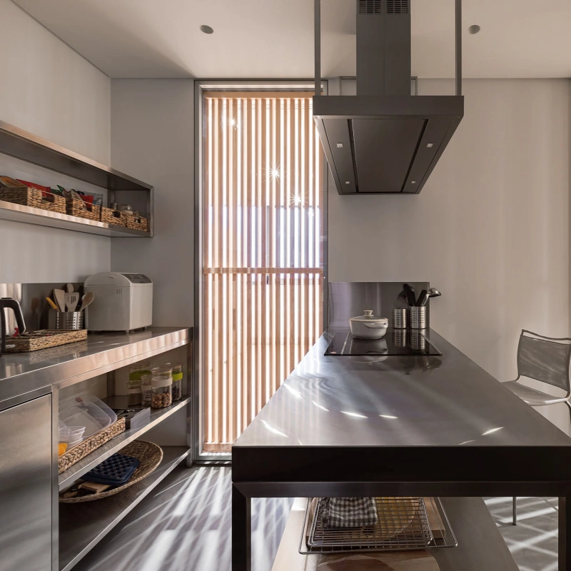 Minimalist Villa Custom Cabinet Project with Stainless Kitchen, Wardrobes, and Warm Wood Details Case image (7).webp