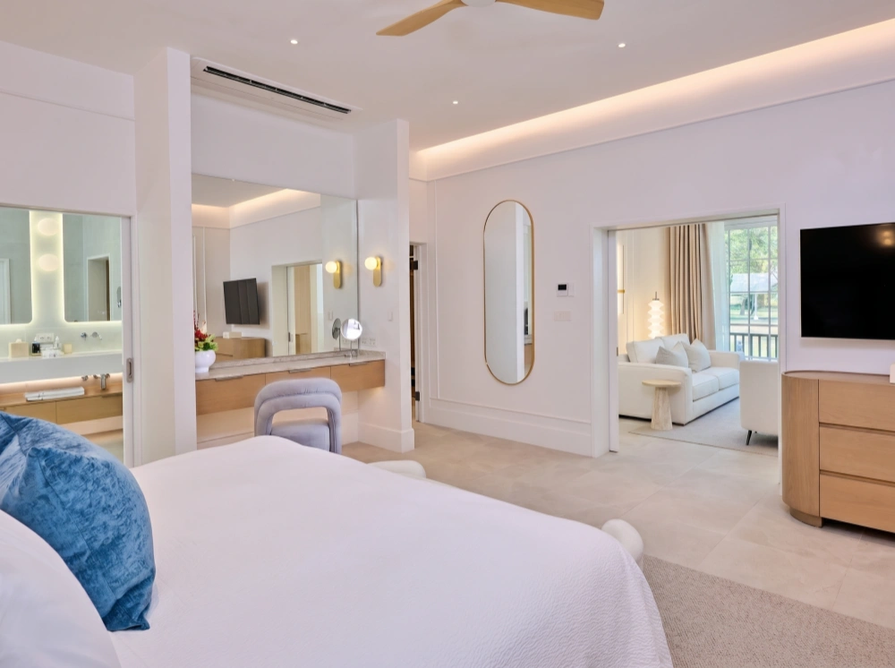 Modern Villa Suite Custom Cabinets for Bedroom and Bath Case image (11).webp
