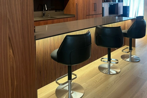 Modern Luxury Apartment Custom Cabinet Project with Warm Walnut Finishes Case image (4).webp