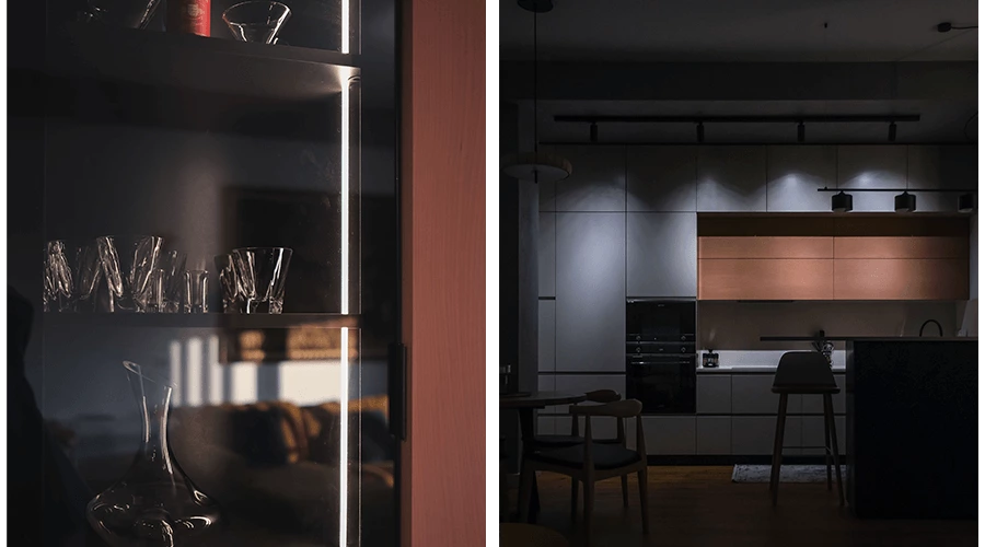 Ideas modernas de muebles de cocina de colores para apartamentos