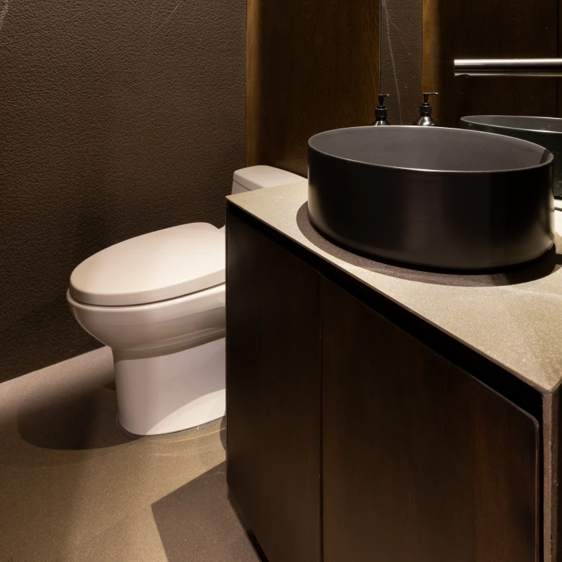 Barcelona Modern Full House Cabinet Project with Dark Wood, Stone, and Integrated Storage Case image (3).webp