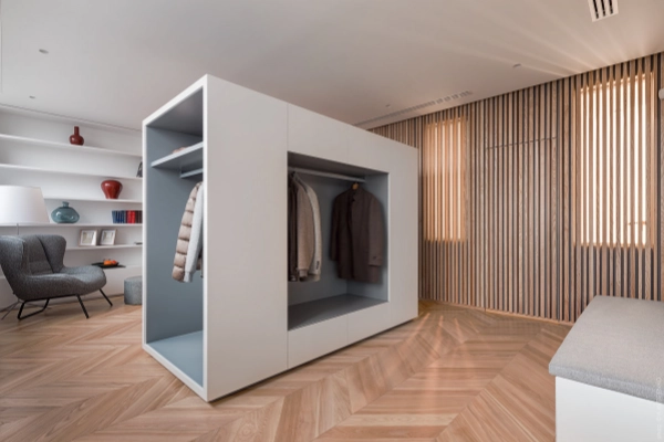 Minimalist Villa Custom Cabinet Project with Stainless Kitchen, Wardrobes, and Warm Wood Details Case image (10).webp