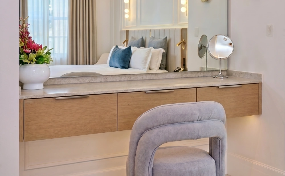Modern Villa Suite Custom Cabinets for Bedroom and Bath Case image (8).webp