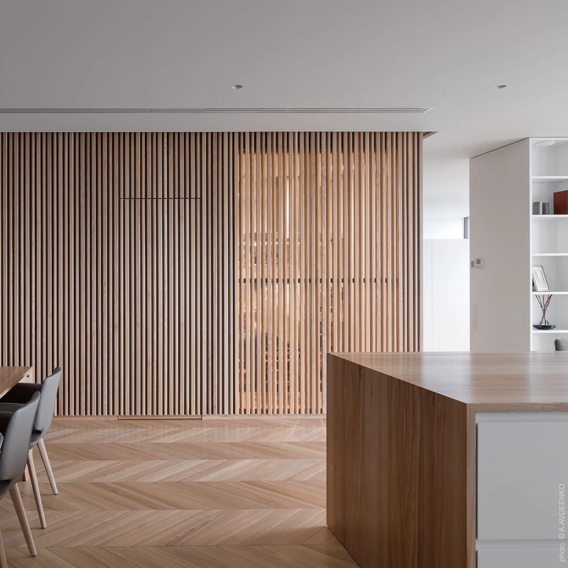 Minimalist Villa Custom Cabinet Project with Stainless Kitchen, Wardrobes, and Warm Wood Details Case image (2).webp