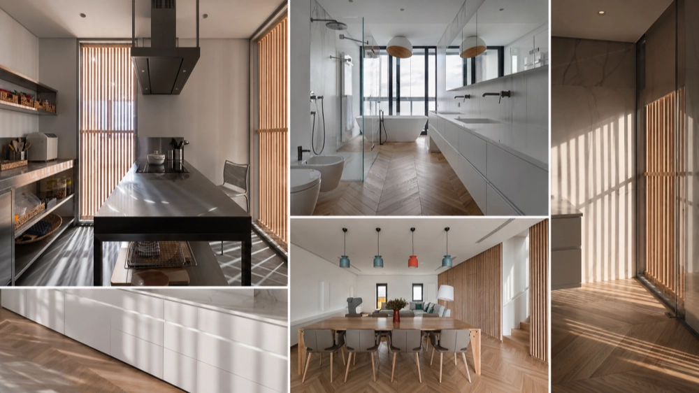 Minimalist Villa Custom Cabinet Project with Stainless Kitchen, Wardrobes, and Warm Wood Details Case image (4).webp