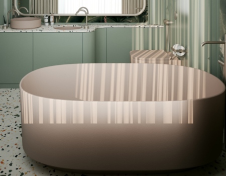 Modern Green Bathroom Vanity With Terrazzo Countertop product picture (1).jpg