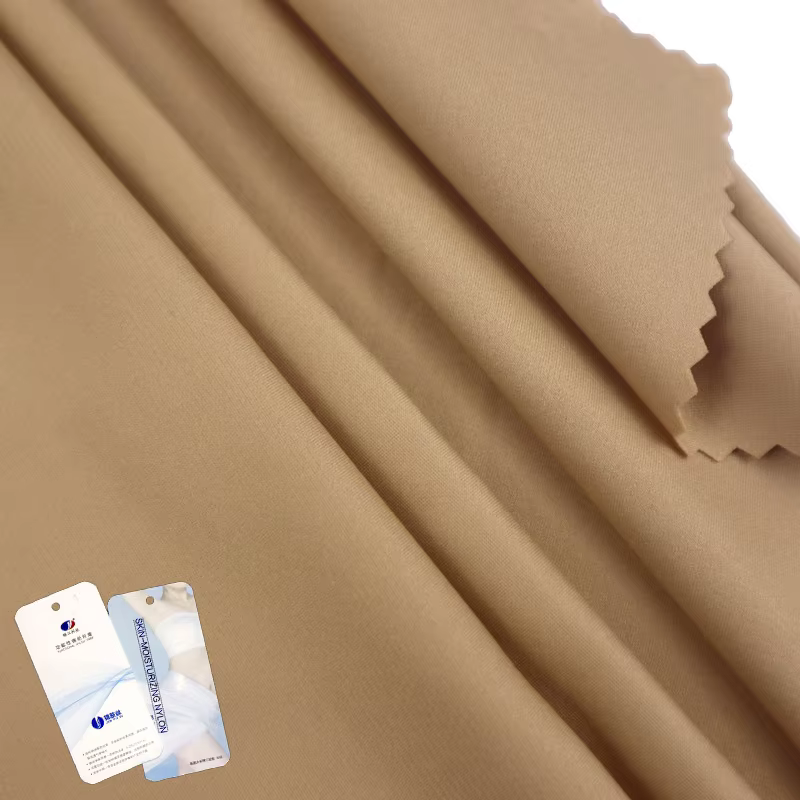 Skin Moisturizing Double Faced 4 Way Stretch Spendex34% Nylon66% Breathable Knitted Fabric for Yoga Wear and Underwear