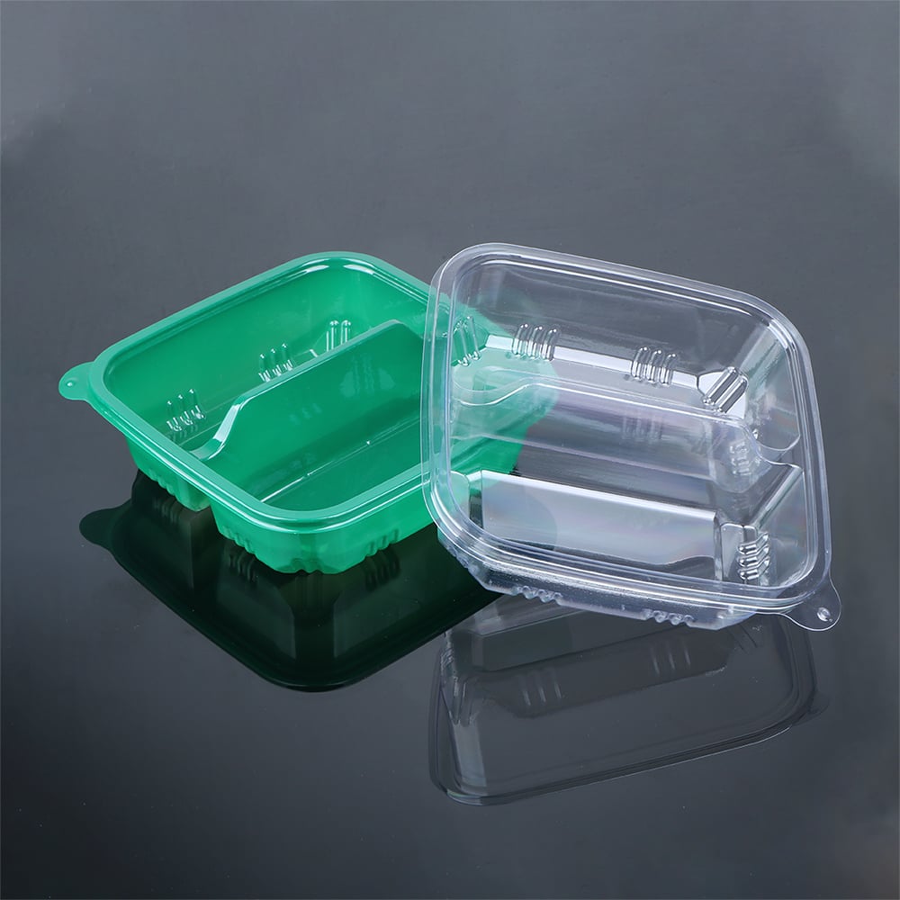 700ml Square 4 compartment Snack Container