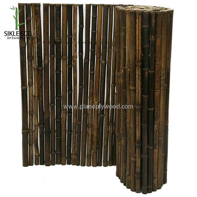 Black Bamboo Fence