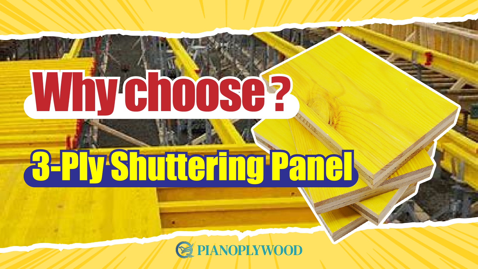 yellow with knot spruce 3 ply shuttering panel-0