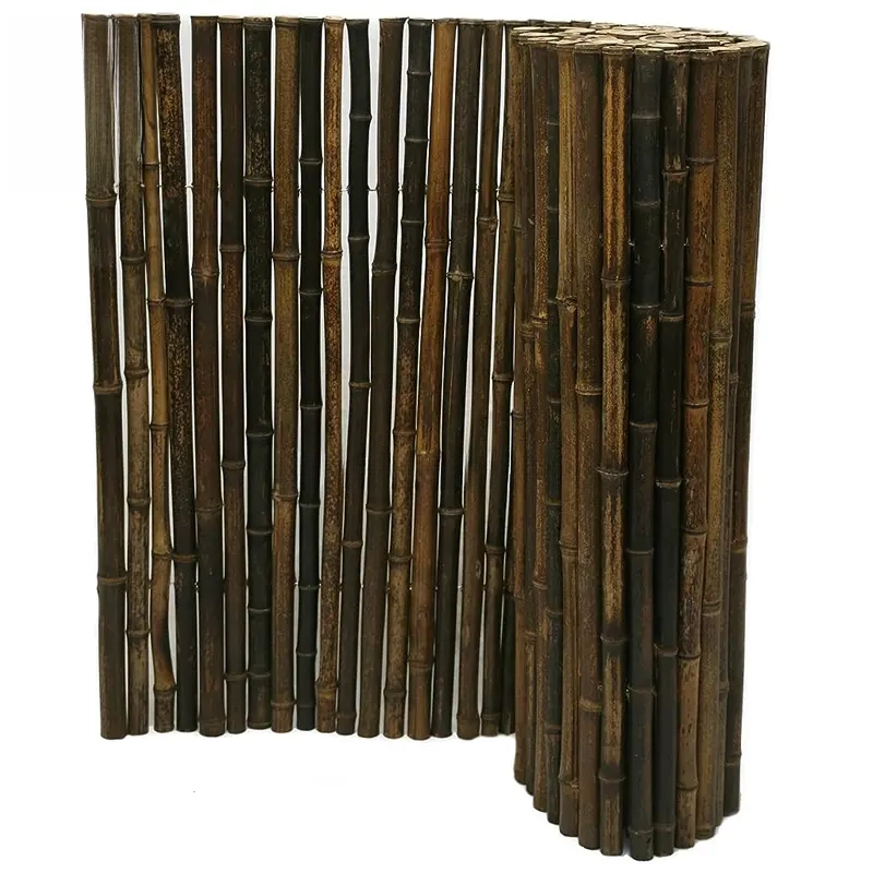 Black Bamboo Fence