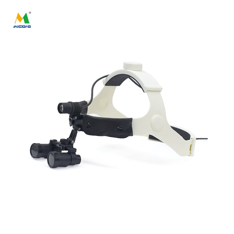 مصباح أمامي لفحص الأذن والأنف والحنجرة مع 4 عدسات جراحية MICARE MH-JD2900