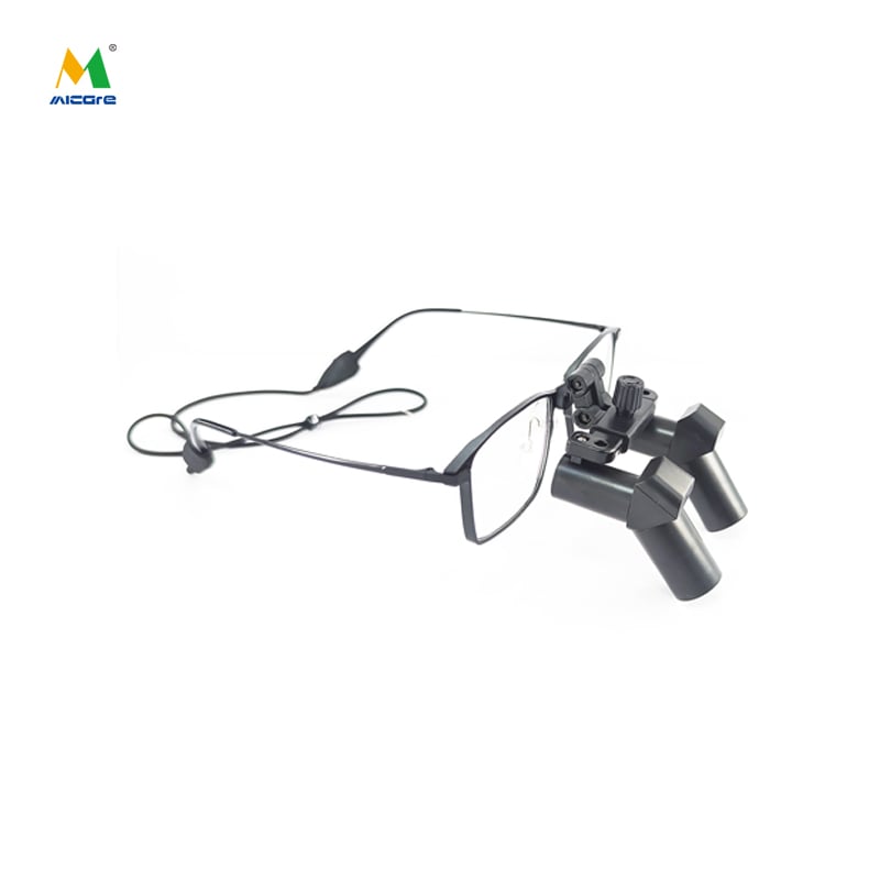 lupes MICARE EFM-650X 6.5X محمولة تعمل بالطاقة LED معدات جراحية طبية أسنان مجهر طبي للطبيب