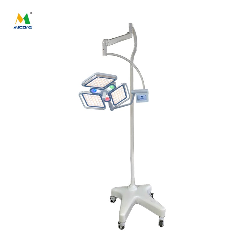 مصباح جراحي طبي رأسي متحرك قابل للحمل MICARE MAX-LED E500L، ضوء جراحي بقيادة ليد