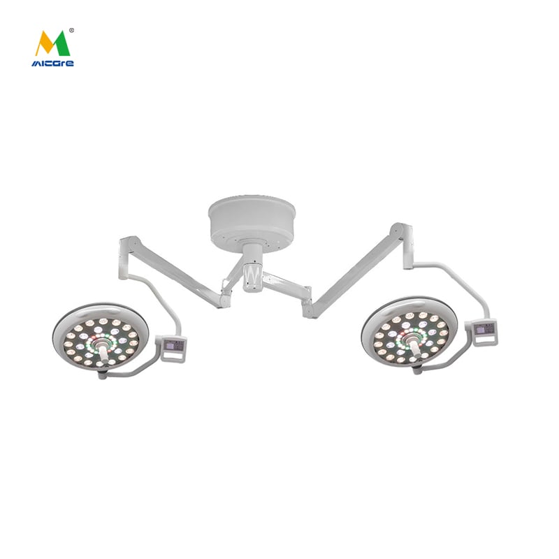 مبات ليد MICARE Power-LED Plus E500/500 لقسم الجراحة العامة، ضوء سقف ليد جراحي طبي لمراجعة الحالة، مصباح بلا ظل