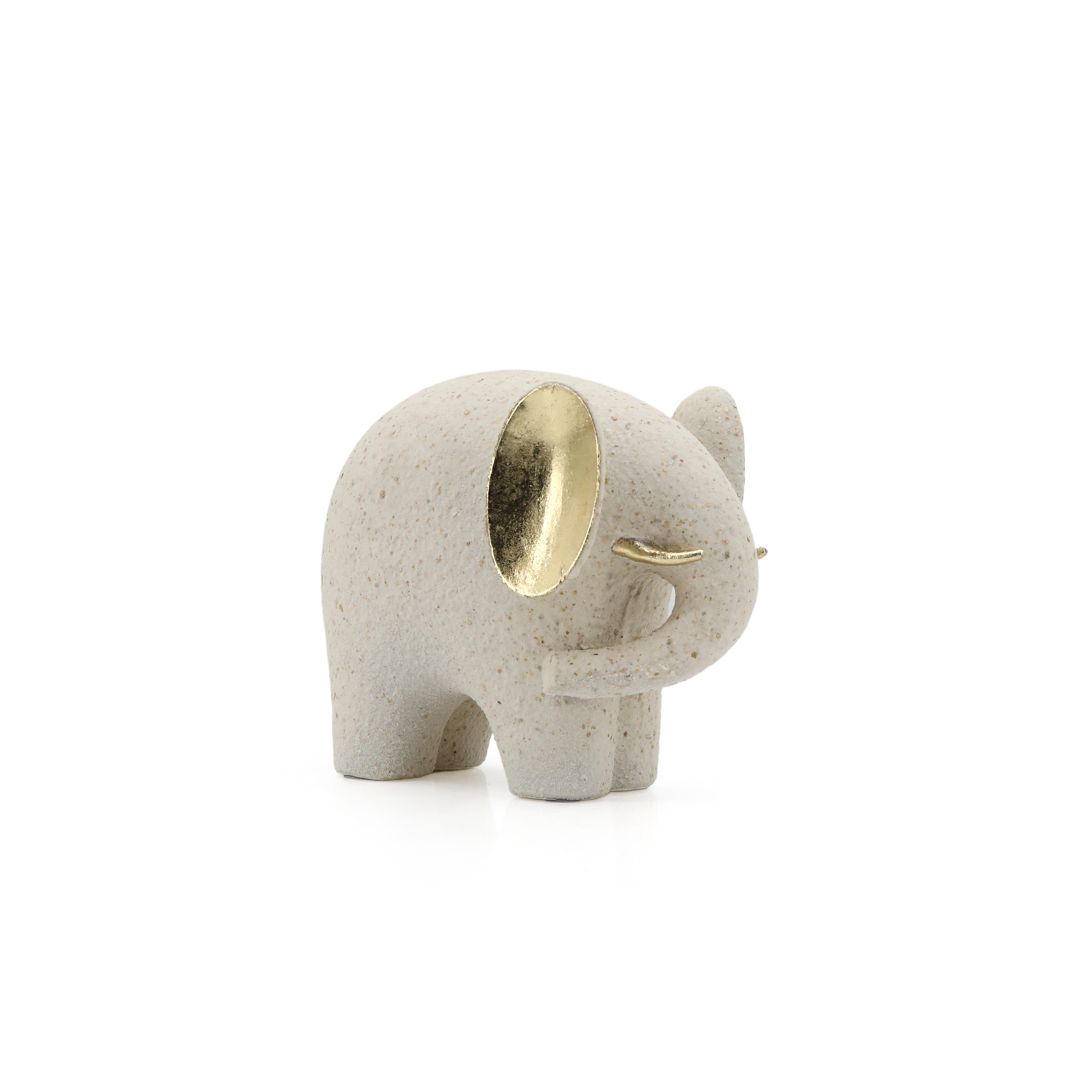 Sandstone Elephant - Statue Decoration for Home/Study/Living Room, Great Collectible Figurines, Best Gift for The Man, Sandstone Color