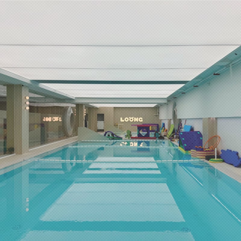 Projet de piscine modulaire Longger Club de natation parent-enfant