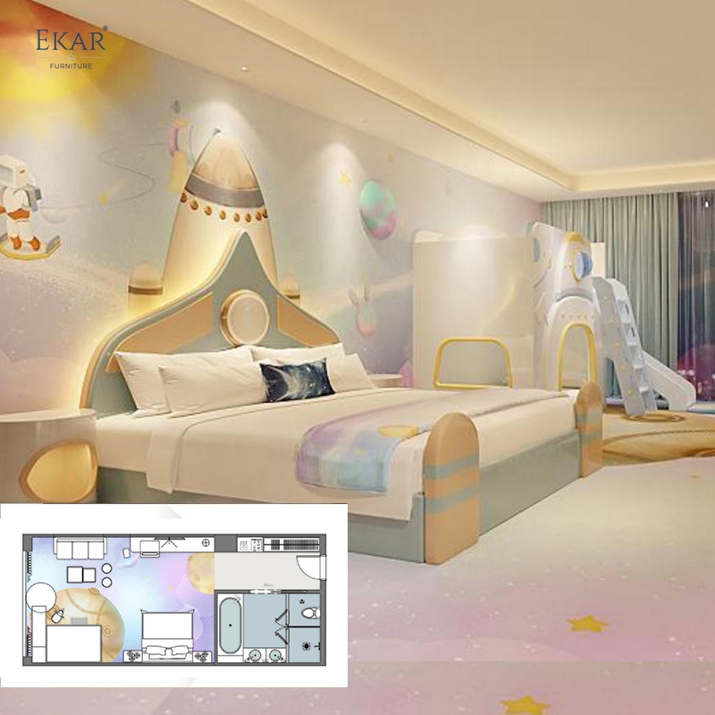 Celestial Explorer Children’s Suite - Space-Themed Bedroom Set for Boutique Hotels & Luxury Villas