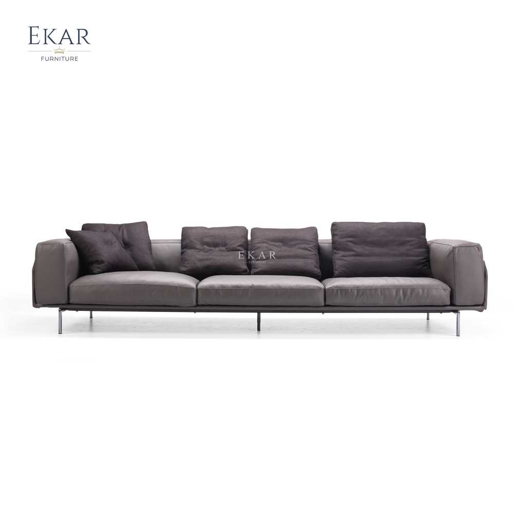 New design Plush Sofa with High-Density Foam, Memory Foam, and Goose Down Cushions;black sofa