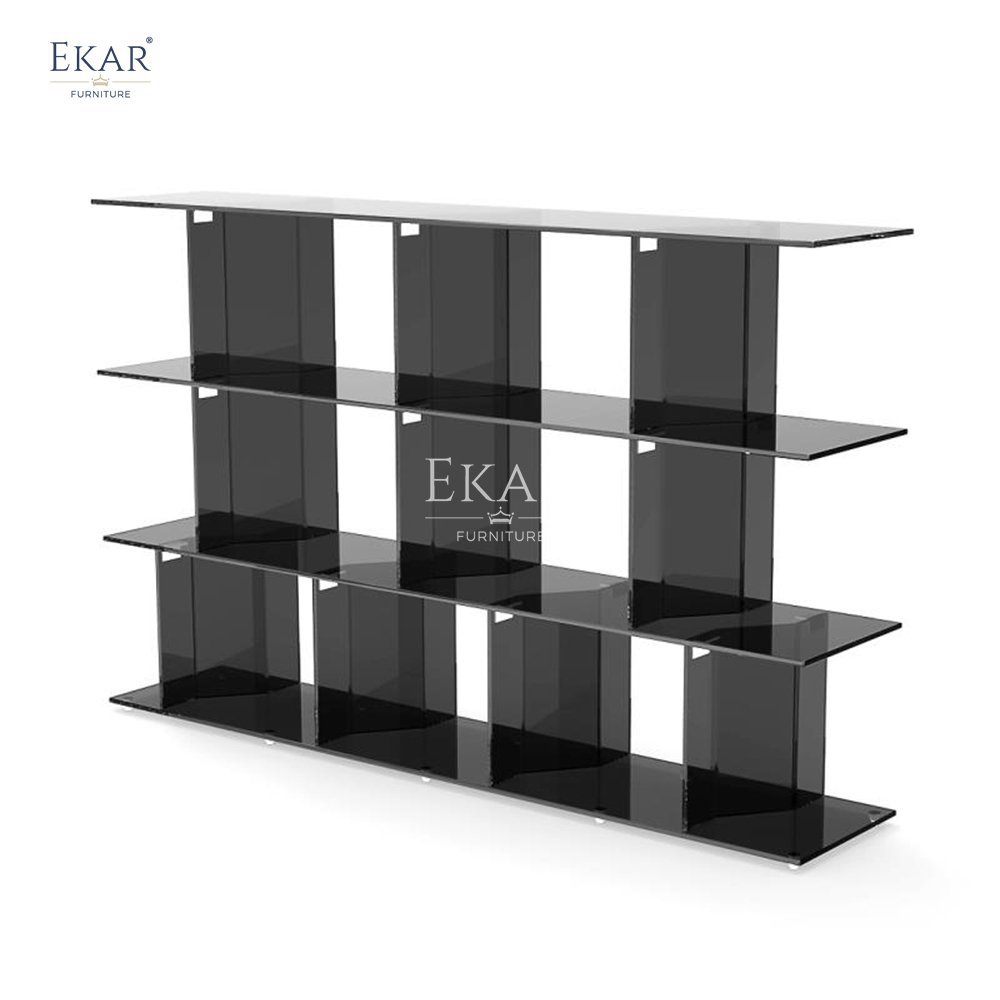 Modern Sleek Stainless Steel Brushed L-Shaped Corner Bookshelf Minimalist Wooden MDF for Home School Liven up Your Living Room