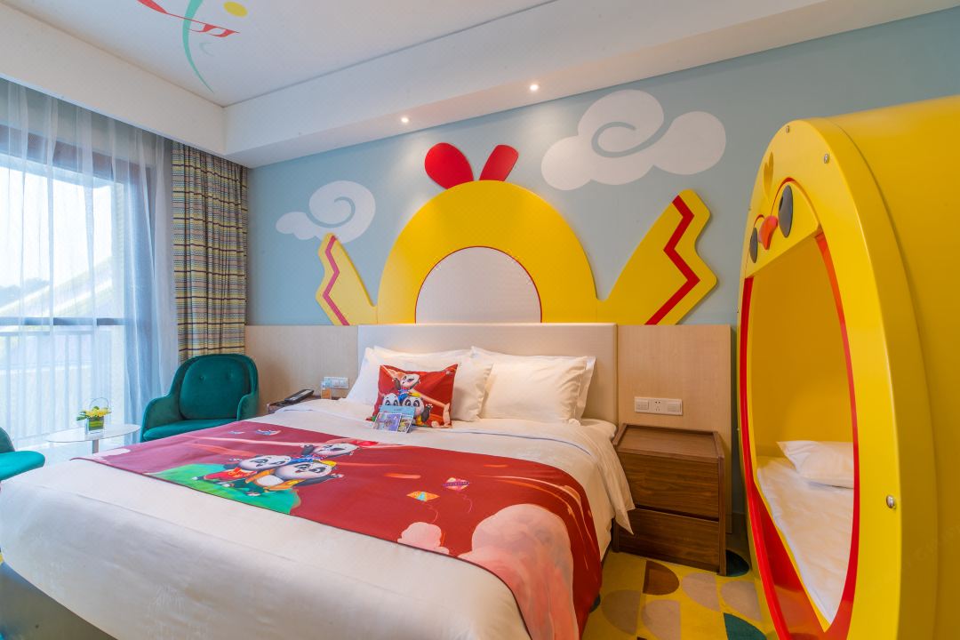 Guangzhou Chimelong Panda Hotel Double Single Bedroom