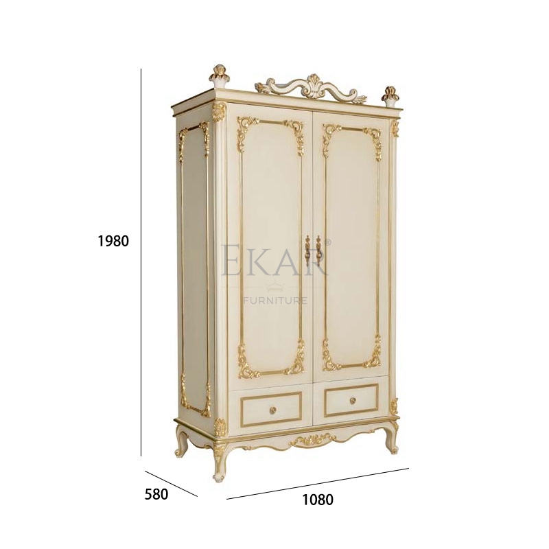 EKAR Luxury Modern Kids Bedroom Furniture Set Includes Bed Wardrobe Desk Made of Wood and Metal for Hotels