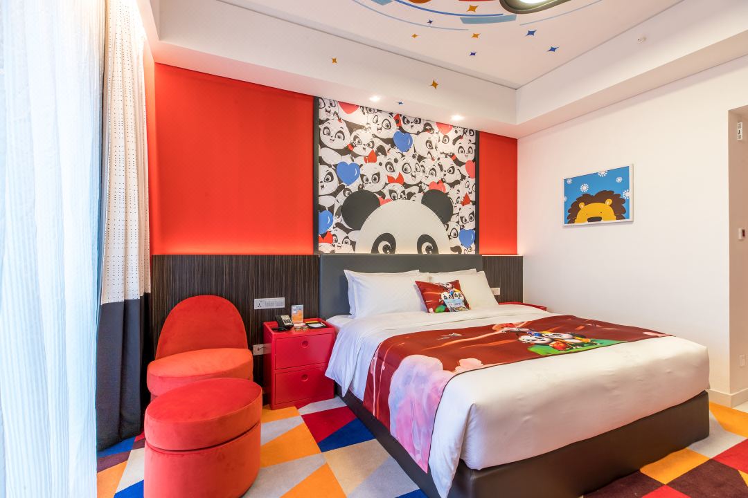 Guangzhou Chimelong Panda Hotel Double Single Bedroom