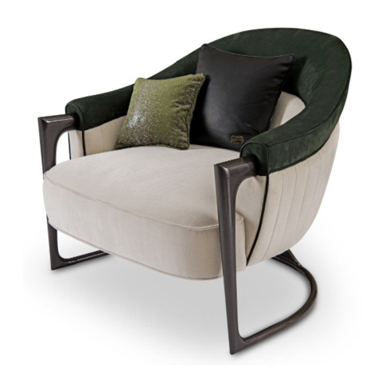 Modern Living Metal Base Lounge Chair with Armrests - Comfort with Style