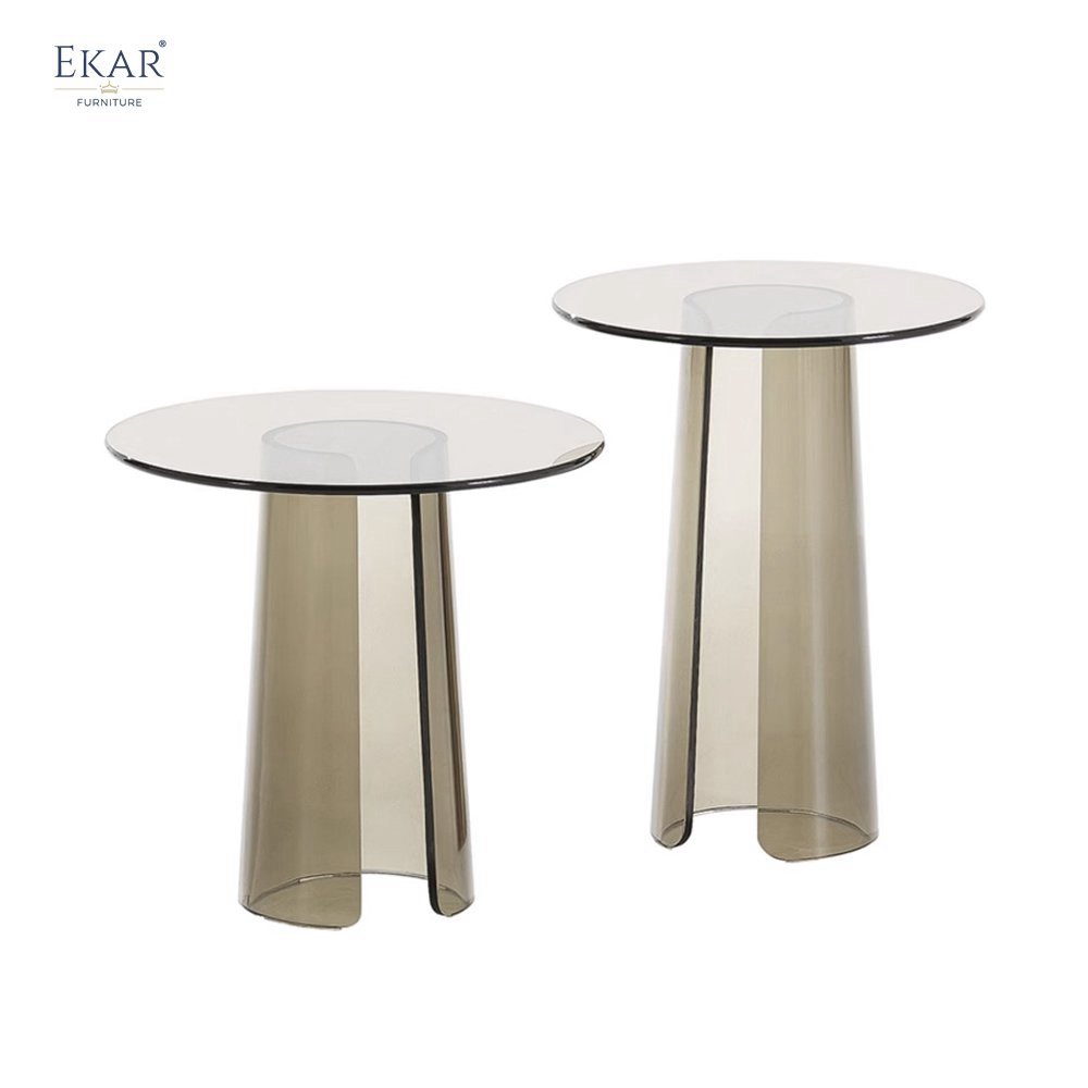 Modern 10mm Solid Carbon Steel Frame Low round Coffee Table Iron Grey Finish for Home Hotel Versatile Living Room Furniture