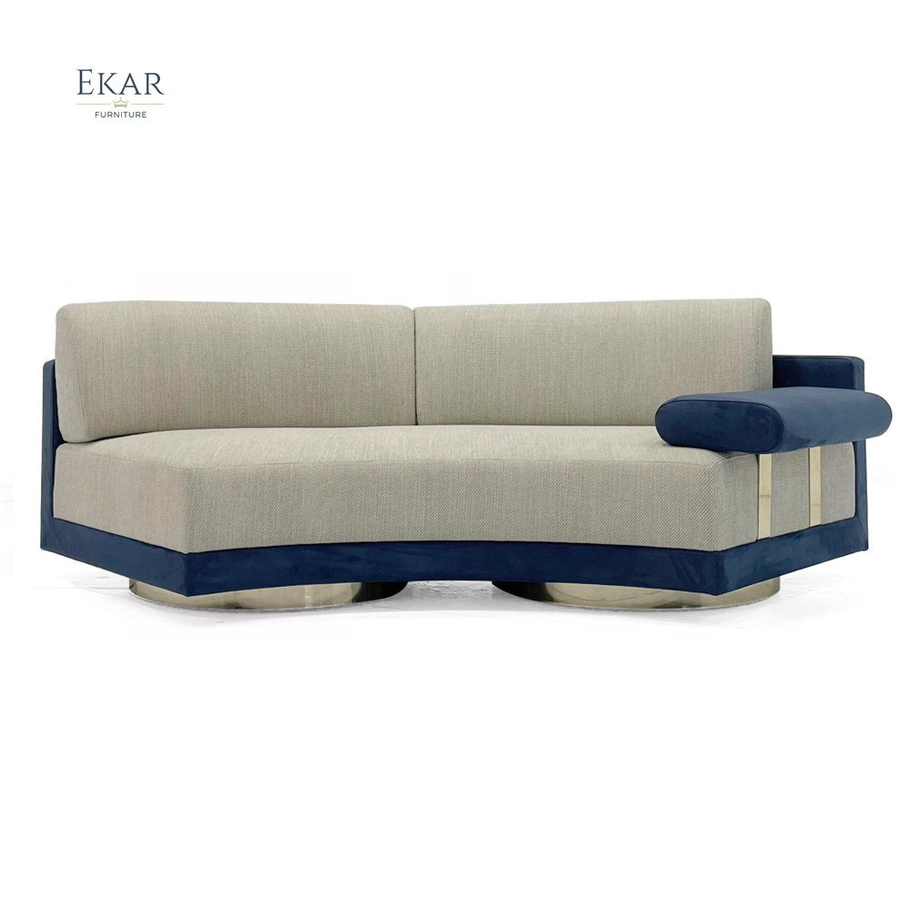 Elegant Crystal Steel Hardware Accent Sofa - New Design Customizable Modular Sectional