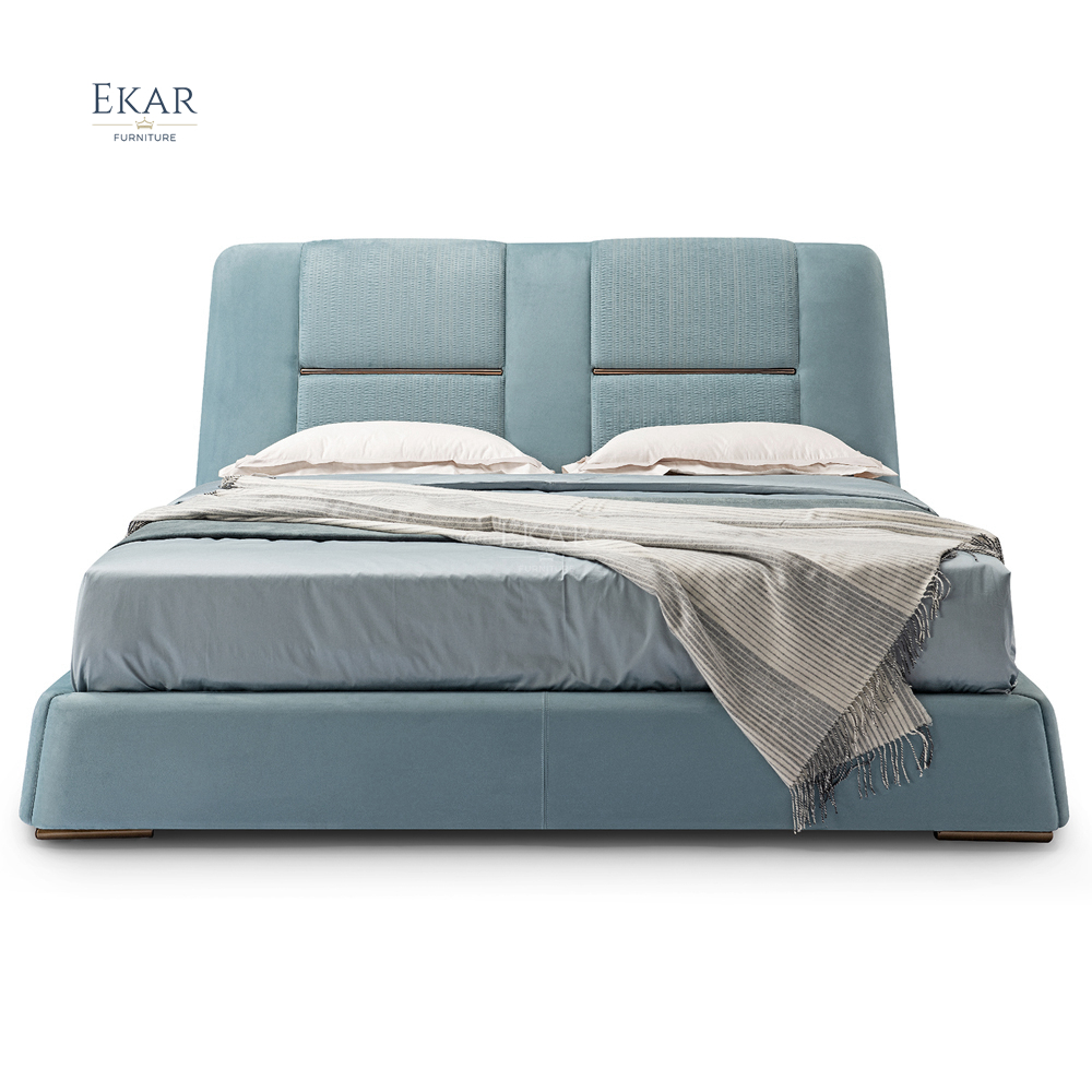 EKAR FURNITURE Modern fabric furniture bed comfortable bed board backrest bedroom bed