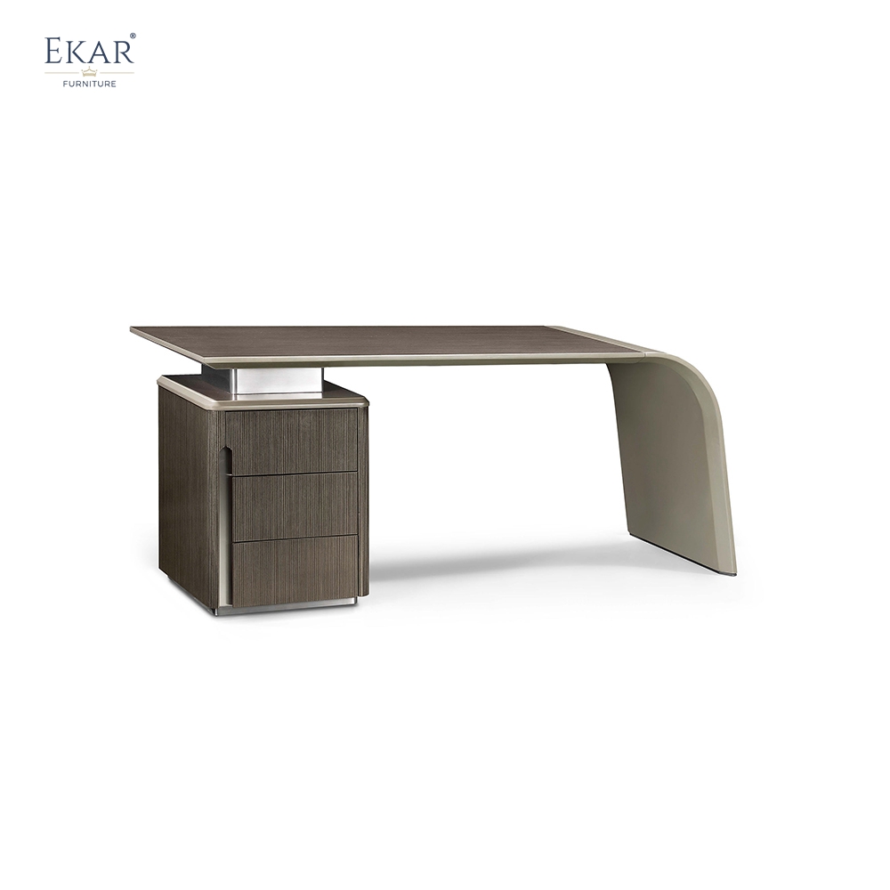 Ekar Brand Italian Design Office Furniture Manager Desk High Gloss Veneer Modern Executive Simple Office Desk Table