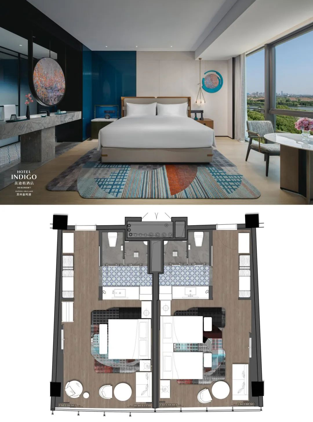 Hotel Indigo Suzhou Jinji Lake - Double single bedroom