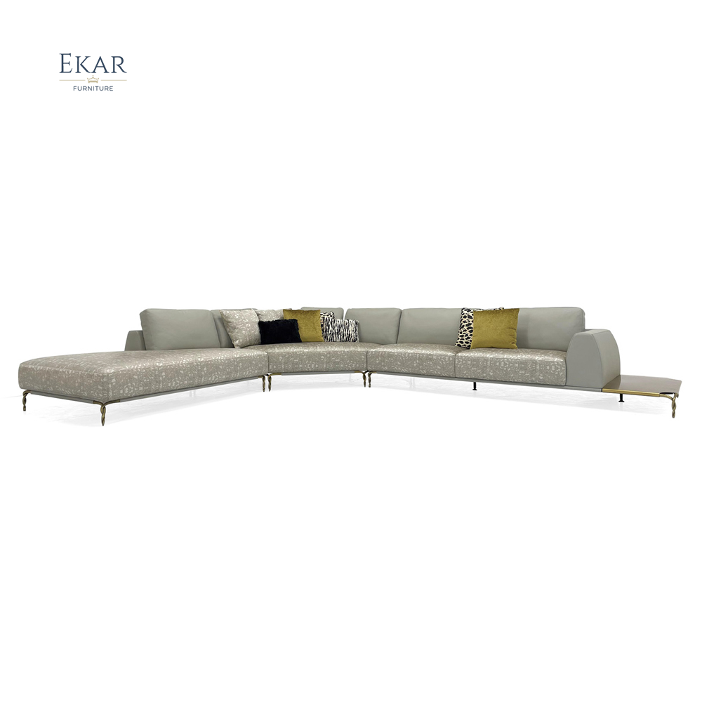 Elegant Crystal Steel Hot Selling Sofa Set - New Design Luxurious Modular Sectional
