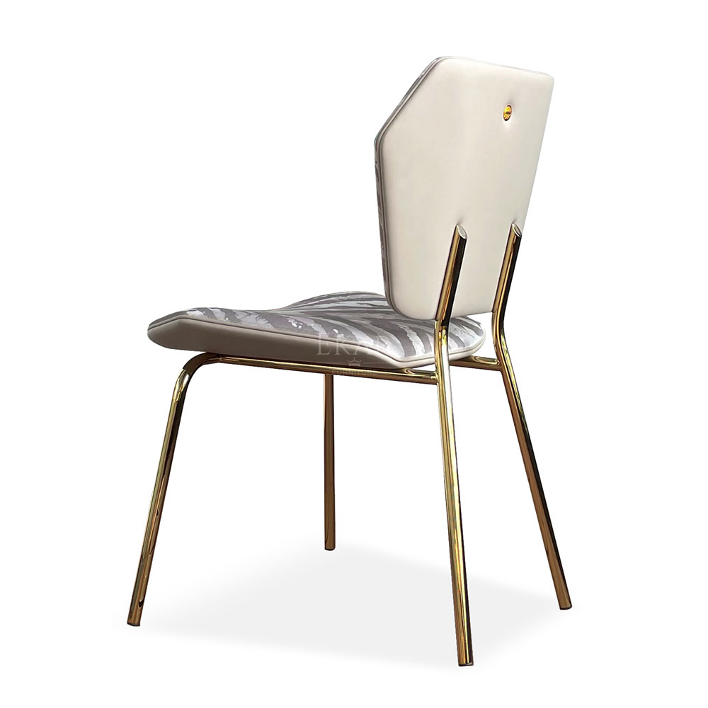 Glittering Crystal Steel Dining Chair - Sparkling Elegance for Your Dining Space