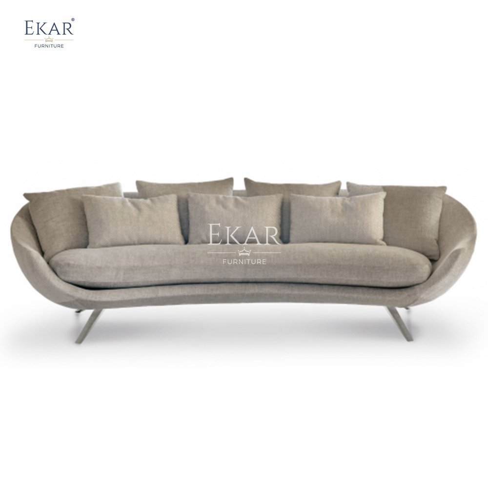 Contemporary Stylish Modular Design Curved High-Density Foam Sofa Set Premium Velvet Upholstery Living Spaces Villas Hotels