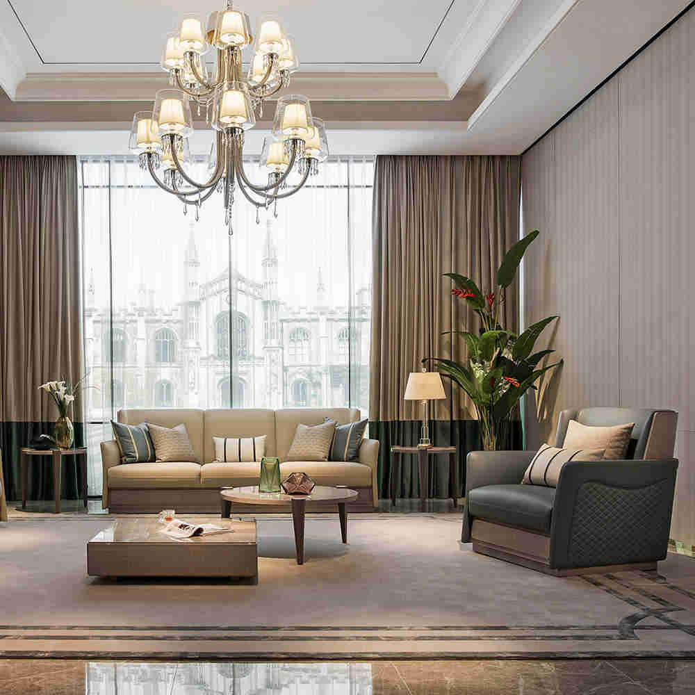 High-End Italian Leather Sectional Sofa - Modern Luxury for Your Living Room