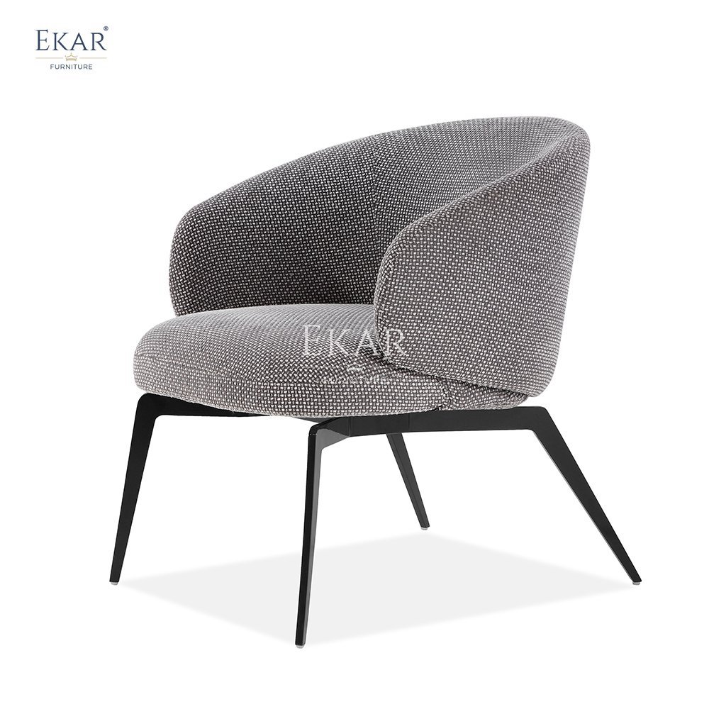 Modern Dining Chair with 12mm Solid Steel Silver Sandblasted Legs Sculpted Cotton and Leather Seat for School and Meeting Use