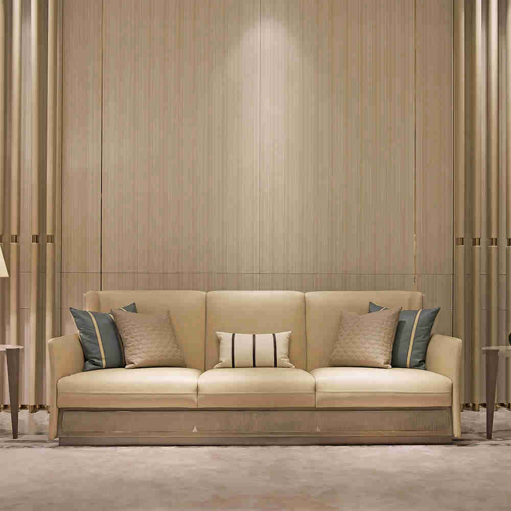 High-End Italian Leather Sectional Sofa - Modern Luxury for Your Living Room