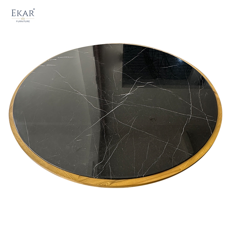 Marble panel solid wood frame table - an elegant choice for high-end executive lounges