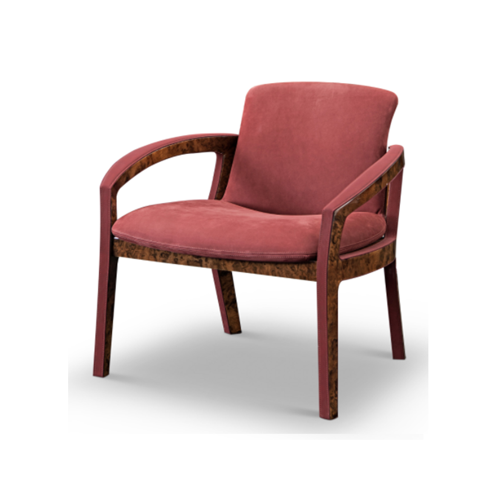 Craftsmanship Fusion Solid Wood Frame Leisure Chair - Comfortable Elegance