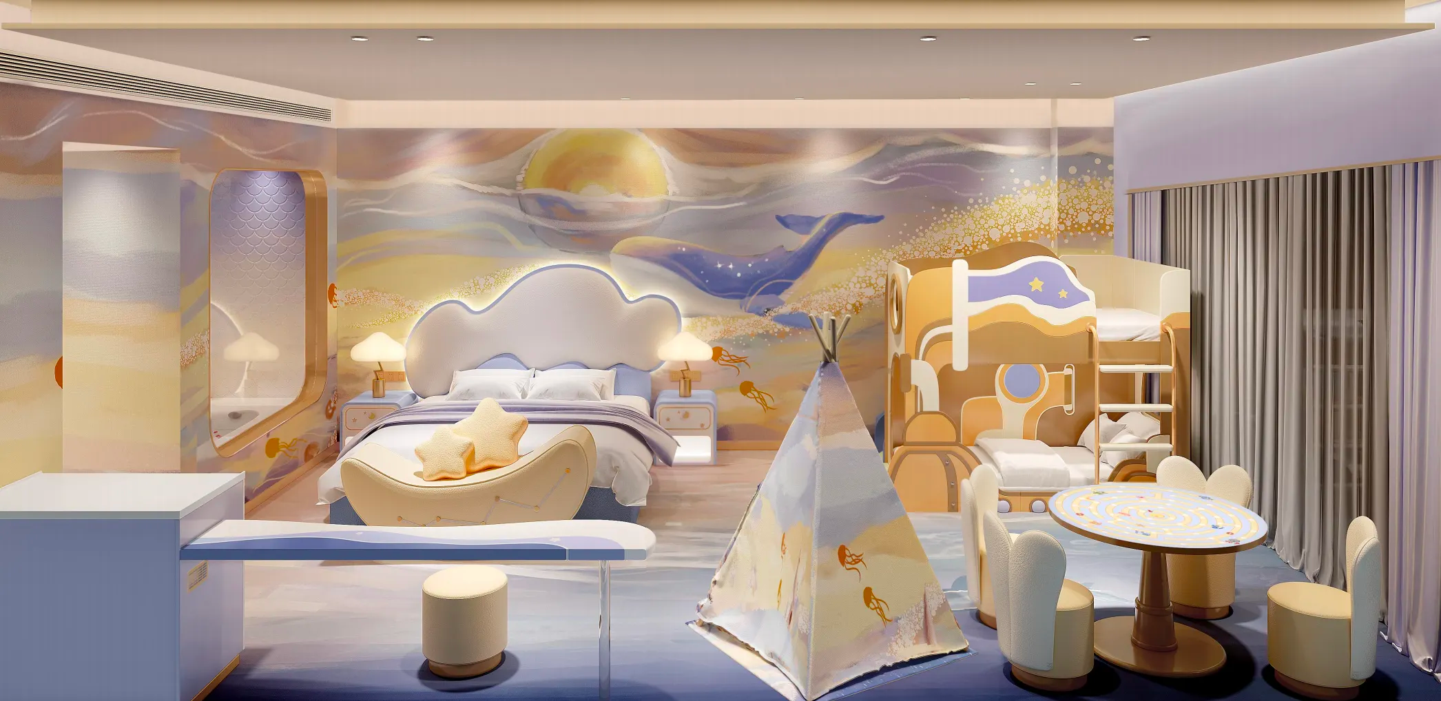 Hainan Sangem Moon Hotel - Alien Planet Parent Child Theme Suite